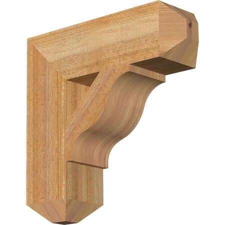 Funston Craftsman Rough Sawn Bracket, Western Red Cedar, 4"W x 14"D x 14"H